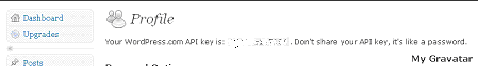 WordPress.com stats - API key