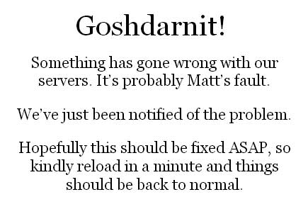 wordpress goshdarnit error
