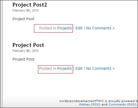 post in a category