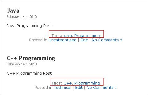 post in a tag