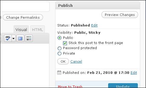 Make sticky post