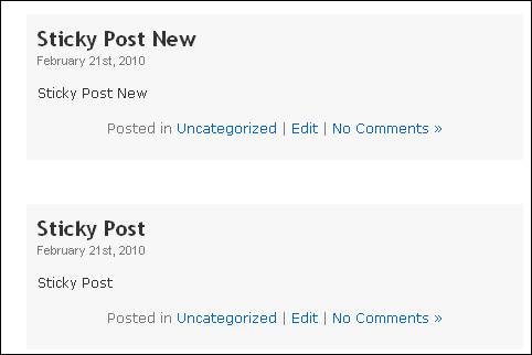Sticky Post Display