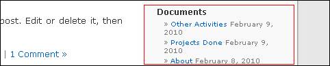 Page list order by date