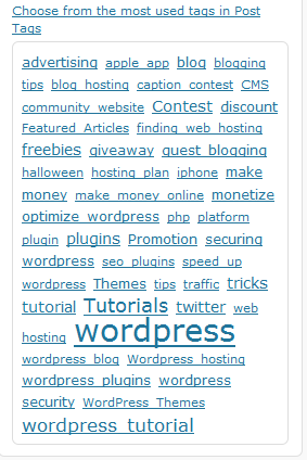 WordPress tags