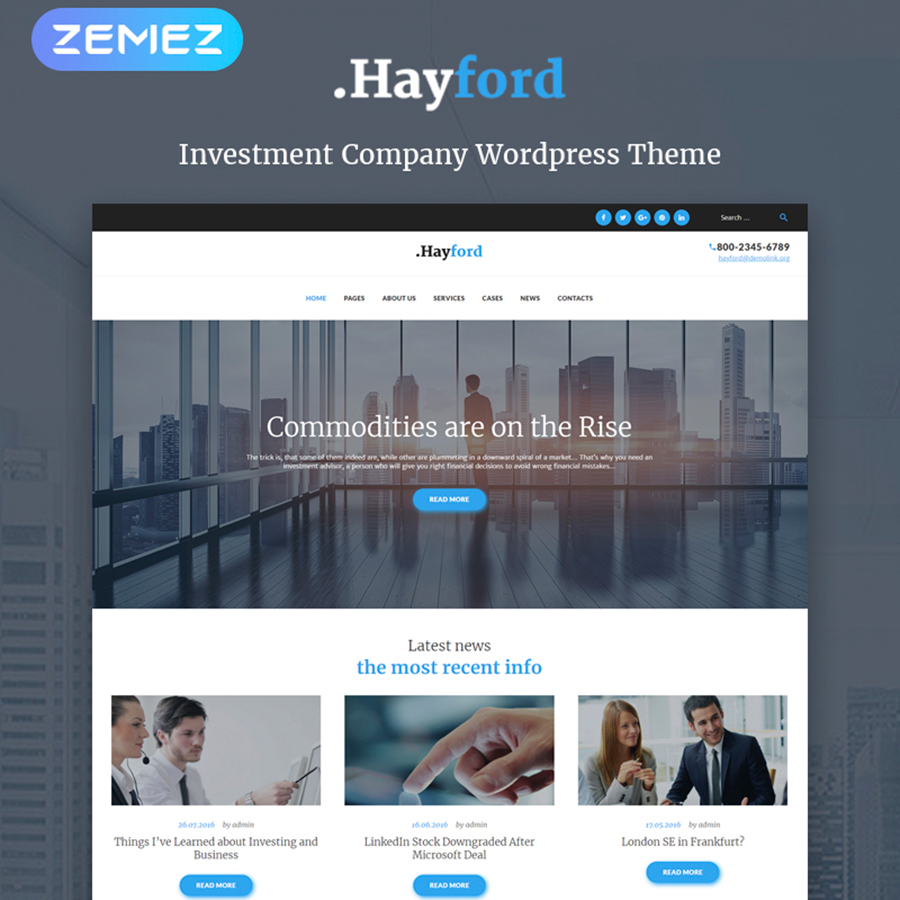 Hayford - Investment Consulting Services Responsive WordPress Theme