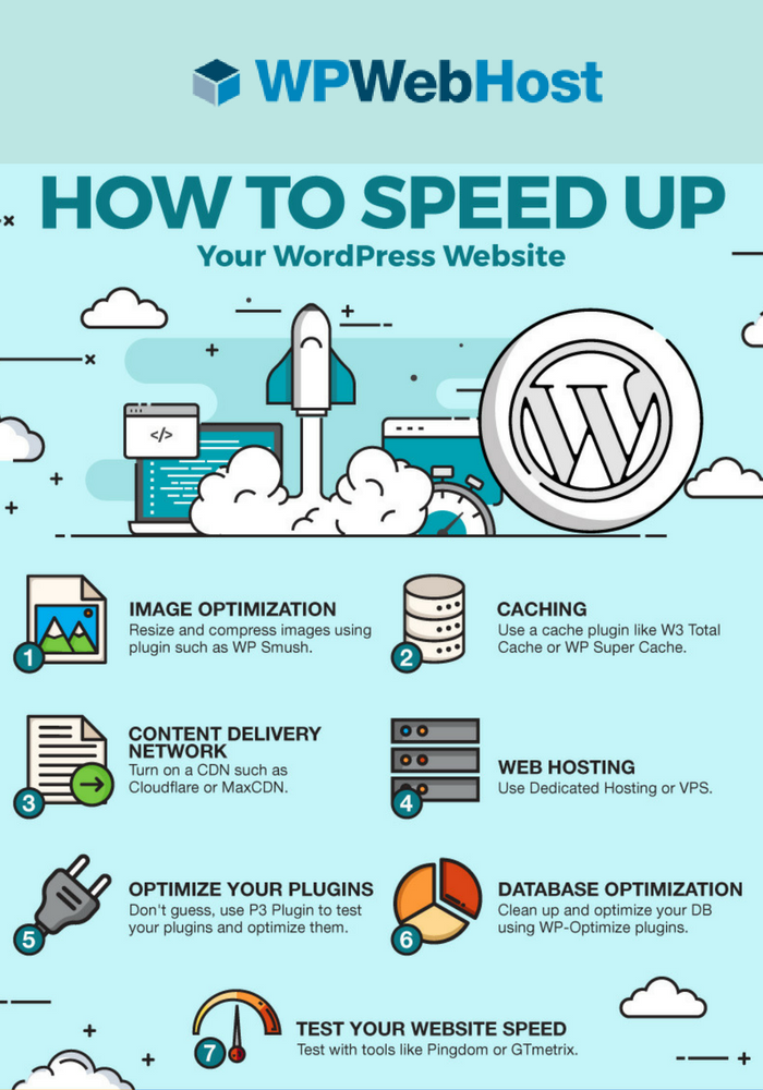 7 TIPS TO SPEED UP YOUR WORDPRESS WEBSITE. [INFOGRAPHIC] - WPWebHost