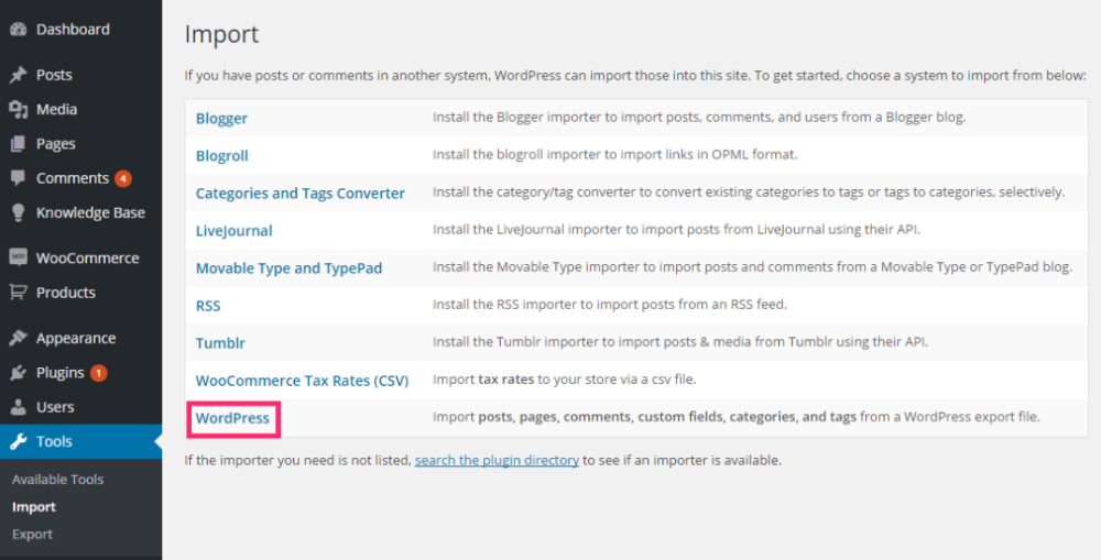 WordPress Importer Tools