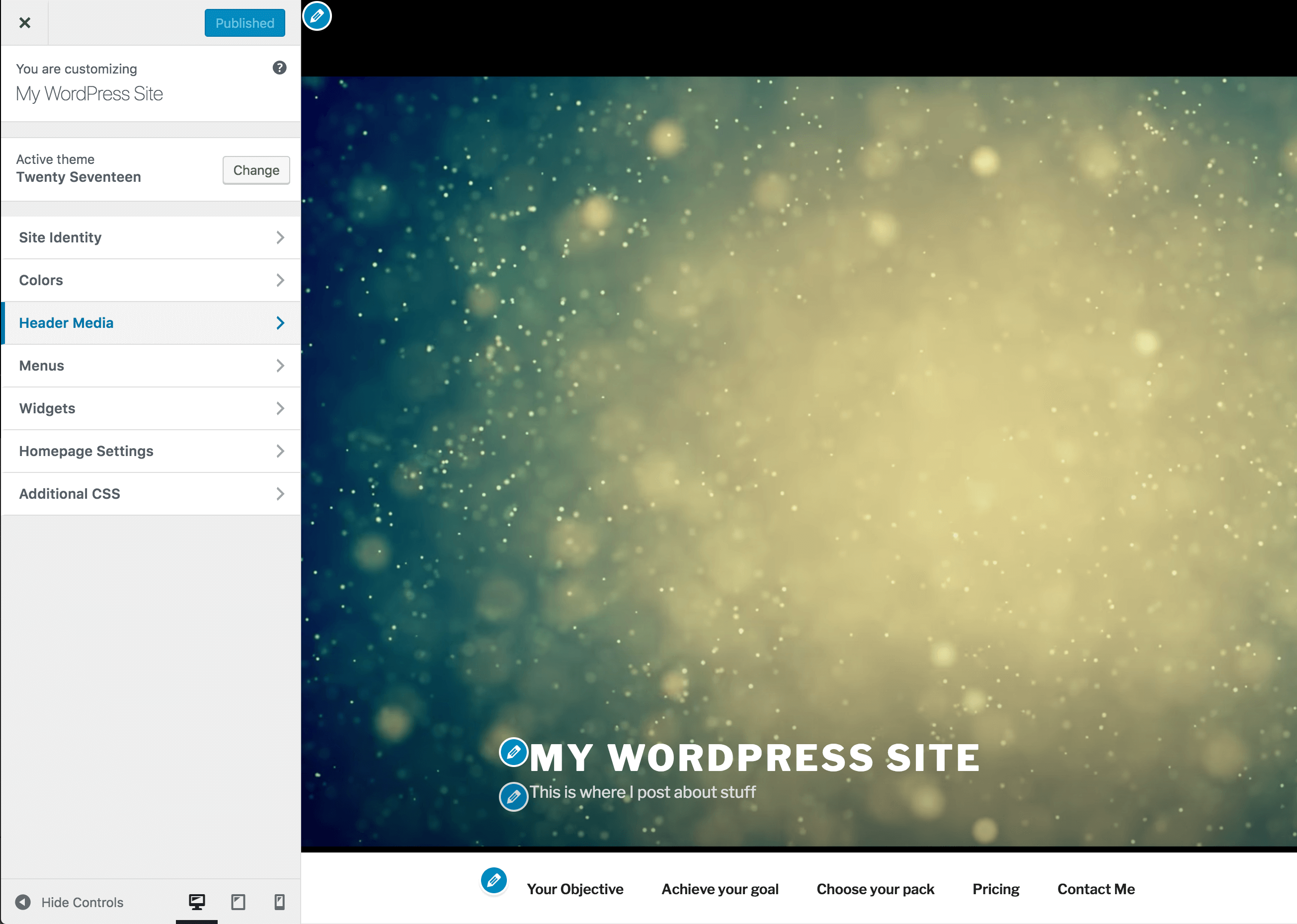 Customizing a WordPress theme.